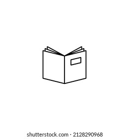Book icon isolated on white