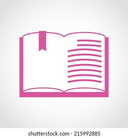 Book Icon Isolated on White Background
