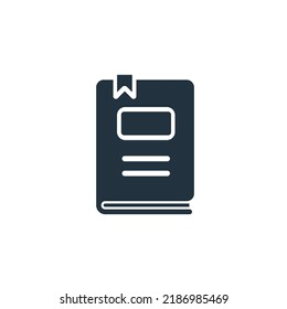 Buchsymbol einzeln auf weißem Hintergrund. Book-, Education- und Lektionssymbole für Web- und mobile Apps.
