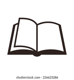 Book icon isolated on white background 