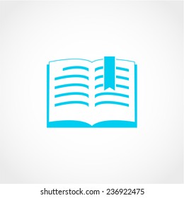 Book Icon Isolated on White Background