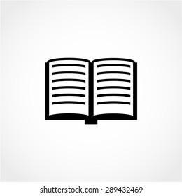 Book Icon Isolated on White Background