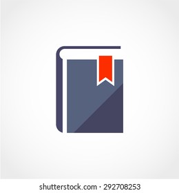 Book Icon Isolated on White Background
