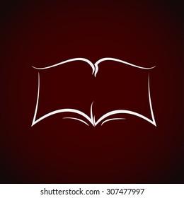 Book icon isolated on white background
