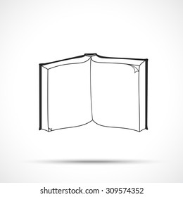 Book icon isolated on white background