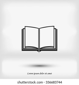 Book icon isolated on white background