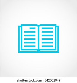 Book Icon Isolated on White Background