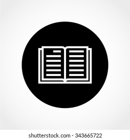 Book Icon Isolated on White Background