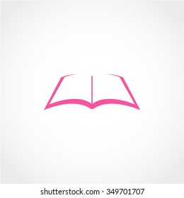 Book Icon Isolated on White Background