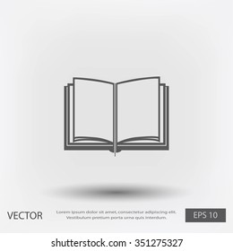 Book icon isolated on white background