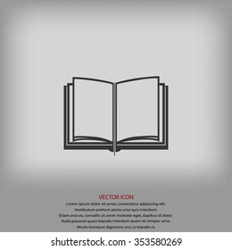 Book icon isolated on white background
