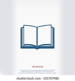 Book icon isolated on white background