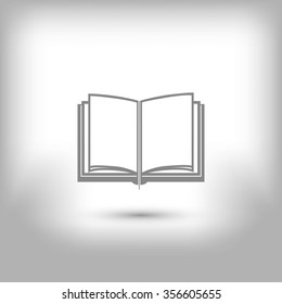 Book icon isolated on white background
