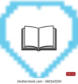 Book icon isolated on white background