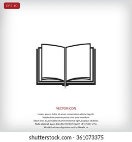 Book icon isolated on white background