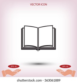 Book icon isolated on white background
