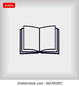 Book icon isolated on white background