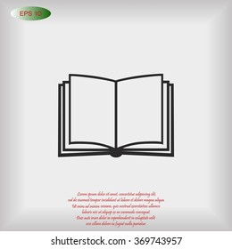 Book icon isolated on white background
