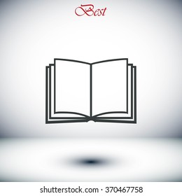 Book icon isolated on white background