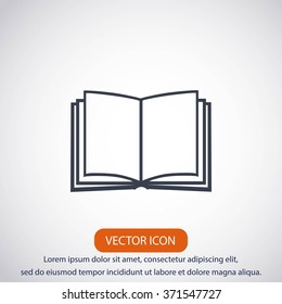 Book icon isolated on white background