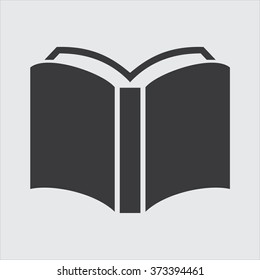 Book icon isolated on white background. Vector art.