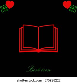 Book icon isolated on white background