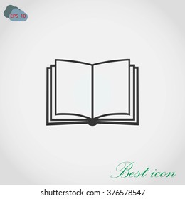 Book icon isolated on white background