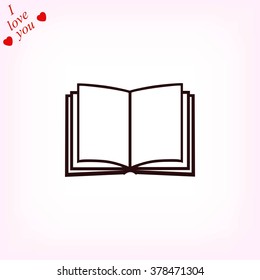 Book icon isolated on white background