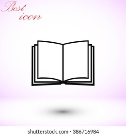 Book icon isolated on white background