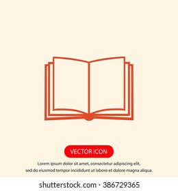 Book icon isolated on white background