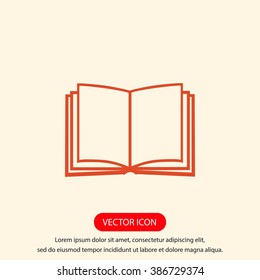 Book icon isolated on white background