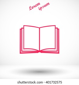 Book icon isolated on white background