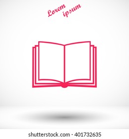 Book icon isolated on white background