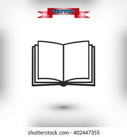Book icon isolated on white background