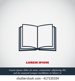 Book icon isolated on white background