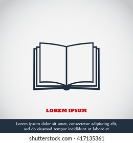 Book icon isolated on white background