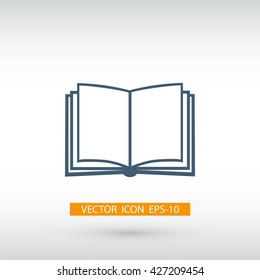 Book icon isolated on white background