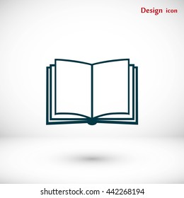 Book icon isolated on white background