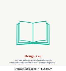 Book icon isolated on white background