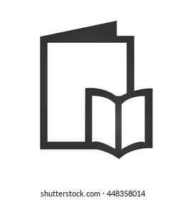 Book icon isolated on a white background. Vector illustration.