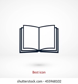 Book icon isolated on white background