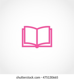 book Icon Isolated on White Background