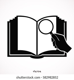 Book icon isolated on white bockground, vector.