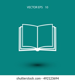 Book icon isolated on whitebackground, flat design best vector icon
