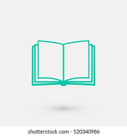 Book icon isolated on whitebackground, flat design best vector icon