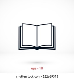 Book icon isolated on whitebackground, flat design best vector icon