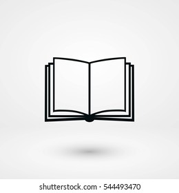 Book icon isolated on whitebackground, flat design best vector icon