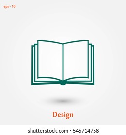 Book icon isolated on whitebackground, flat design best vector icon