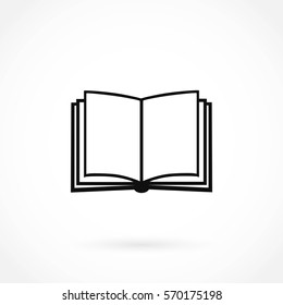 Book icon isolated on whitebackground, flat design best vector icon