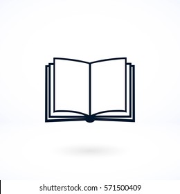 Book icon isolated on whitebackground, flat design best vector icon